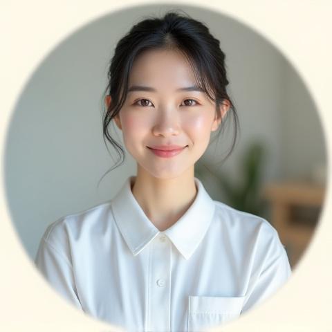 清潔なユニフォームを着て笑顔で話す女性スタッフ