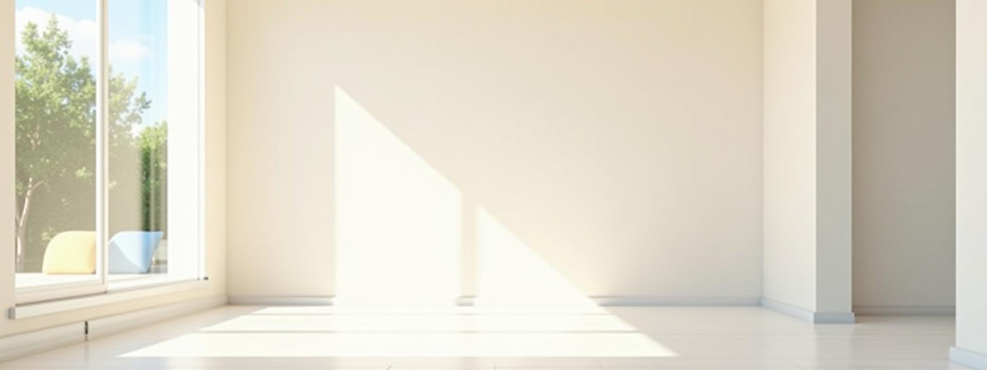 完璧に清掃され、光が差し込む空室のアパート